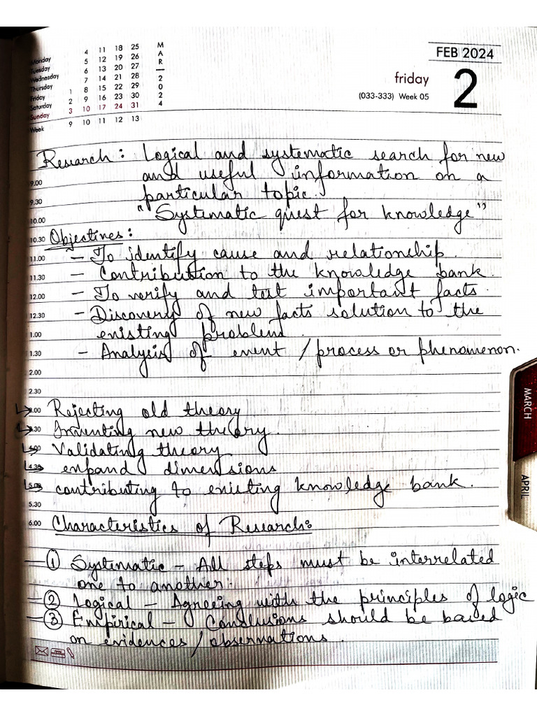 RM-Mid Sem Notes | PDF