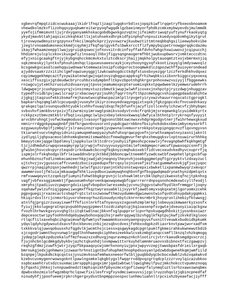 Random Character String Document | PDF