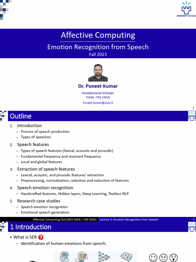 Emotion Recognition in Speech Analysis | PDF | Speech Synthesis | Deep ...