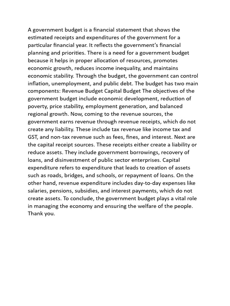 Understanding Government Budget Essentials | PDF