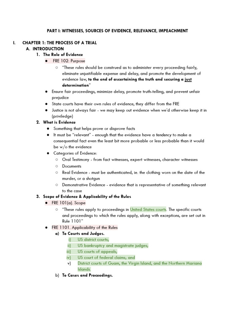 Trial Evidence: Witnesses & Procedures | PDF | Witness Impeachment | Plea