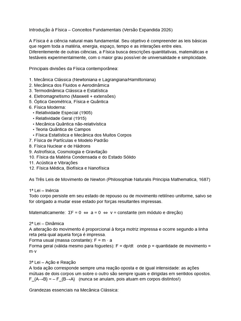 Fundamentos da Física: Conceitos Essenciais | PDF | Física | Iniciativa ...