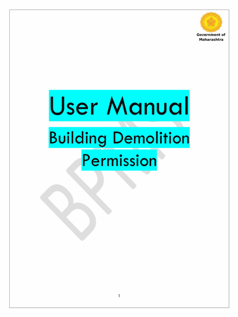 Building Demolition Permission Details | PDF