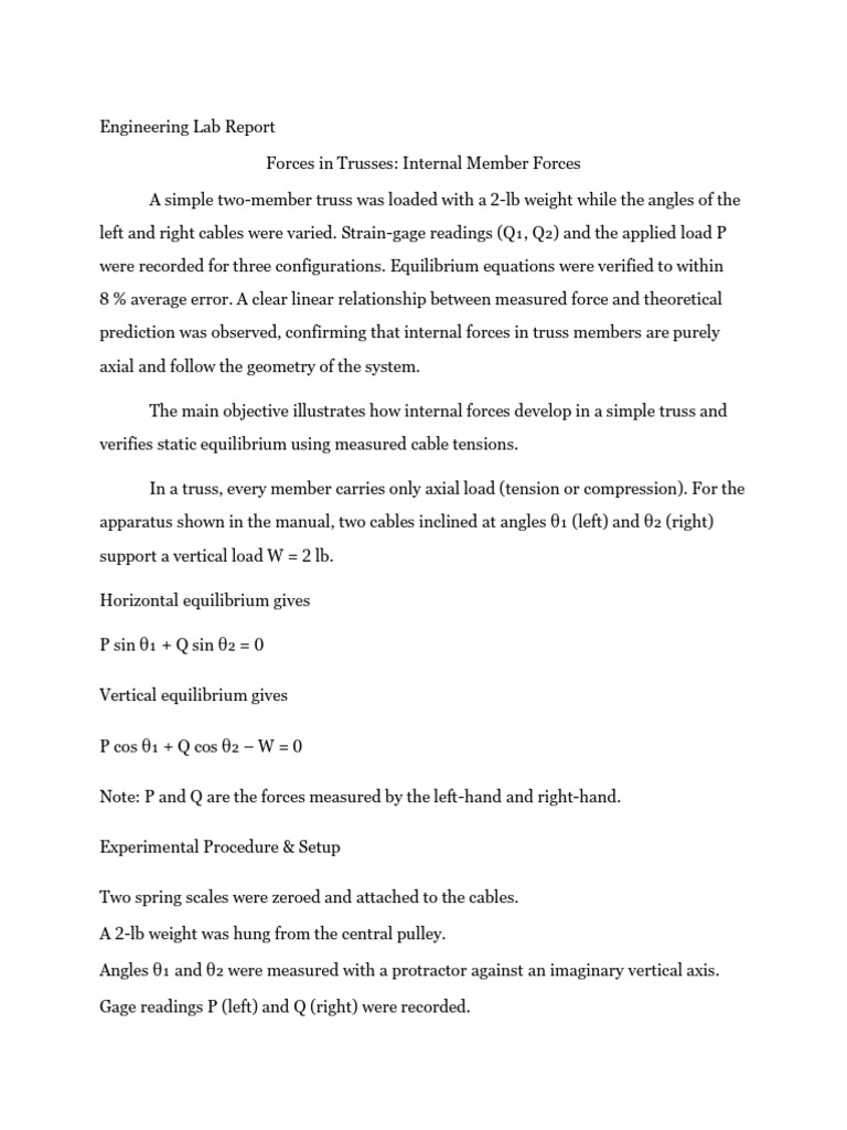 Forces in Trusses | PDF | Force | Truss