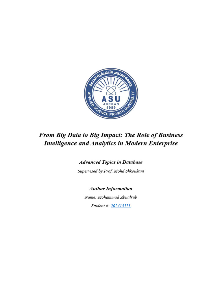 Business Intelligence and Analytics From Big Data to Big Impact | PDF ...