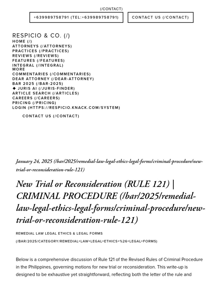 Rule 121: New Trial & Reconsideration Guide | PDF | Trials | Judgment (Law)