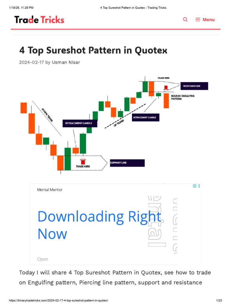 4 Sureshot Trading Patterns in Quotex | PDF | Market Trend | Stocks