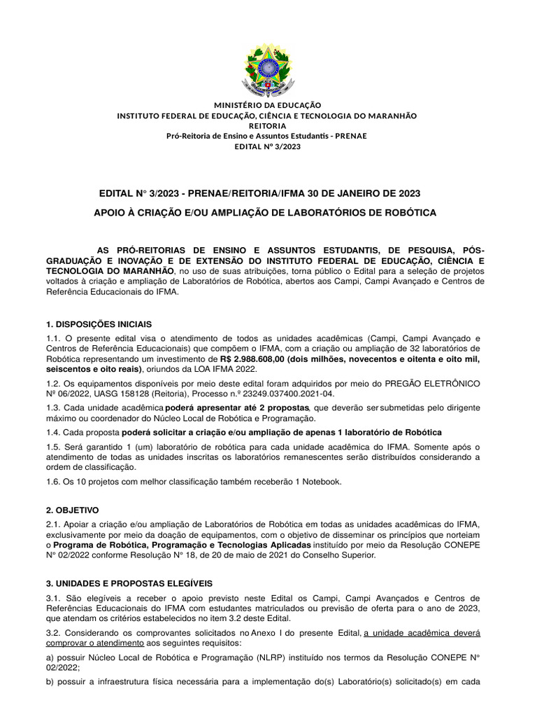 001 Programa Institucional REIT 03 2023 | PDF | Conector elétrico ...
