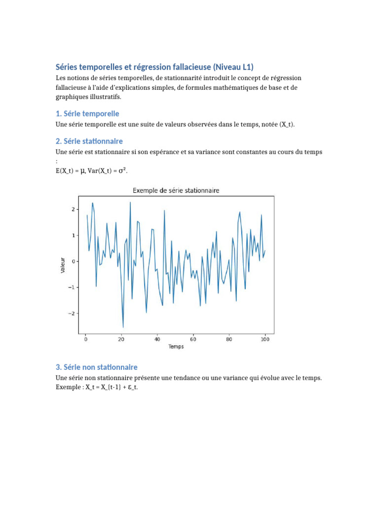Séries Temporelles et Régression Fallacieuse | PDF