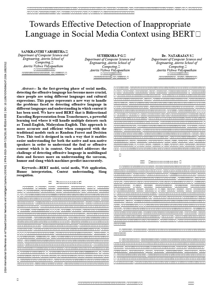 BERT for Multilingual Offensive Language Detection | PDF | Accuracy And ...