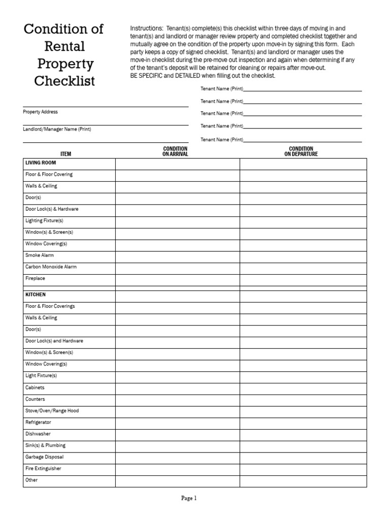 Condition Checklist(Encrypted)2 | PDF | Bathroom | Home