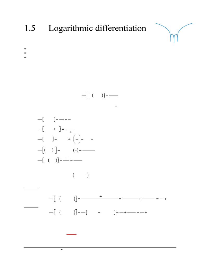 Logarithmic Differentiation Explained | PDF | Derivative | Functions ...