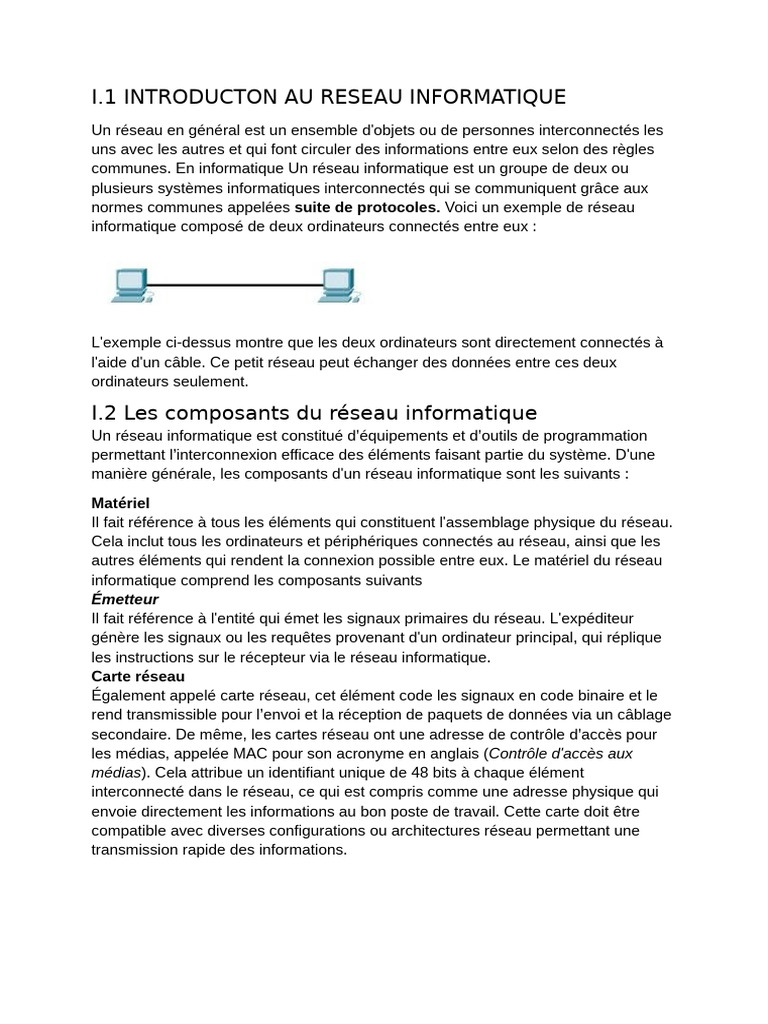 Introduction aux réseaux informatiques | PDF | Suite des protocoles ...