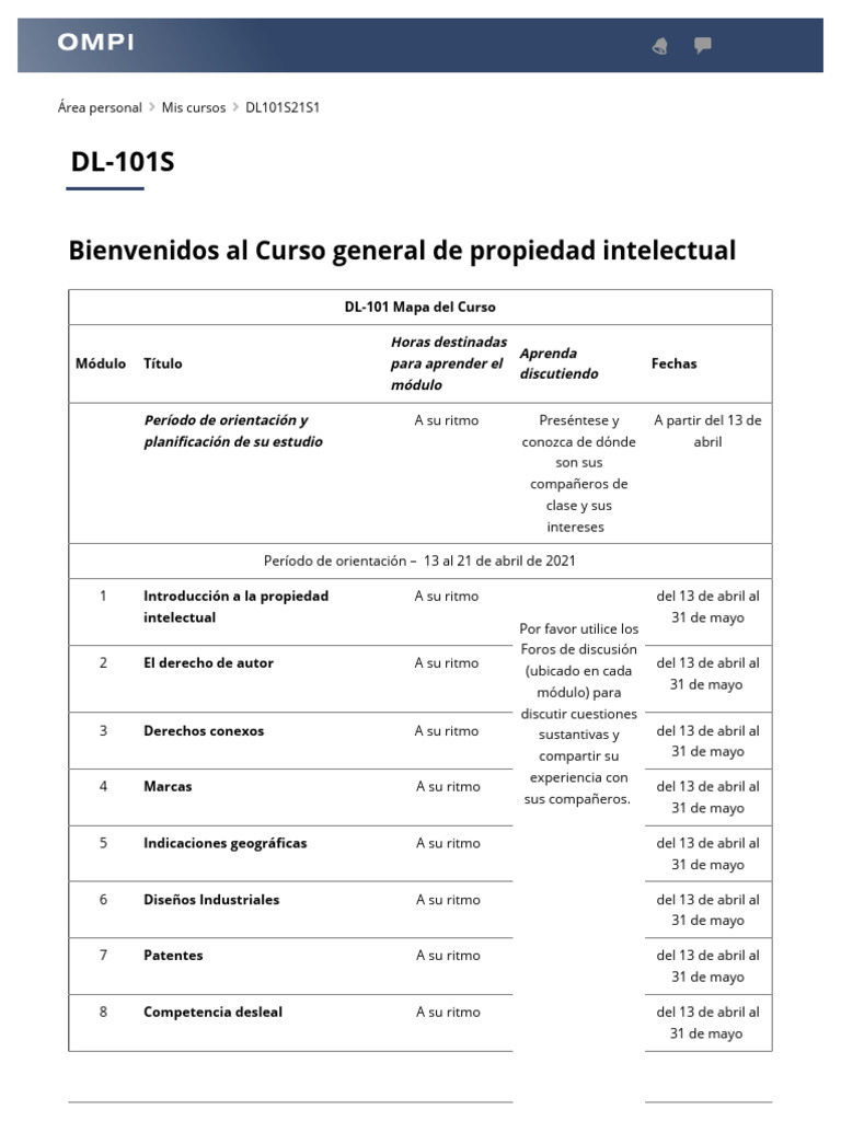 Curso de Propiedad Intelectual DL-101 | PDF | Organización Mundial de ...