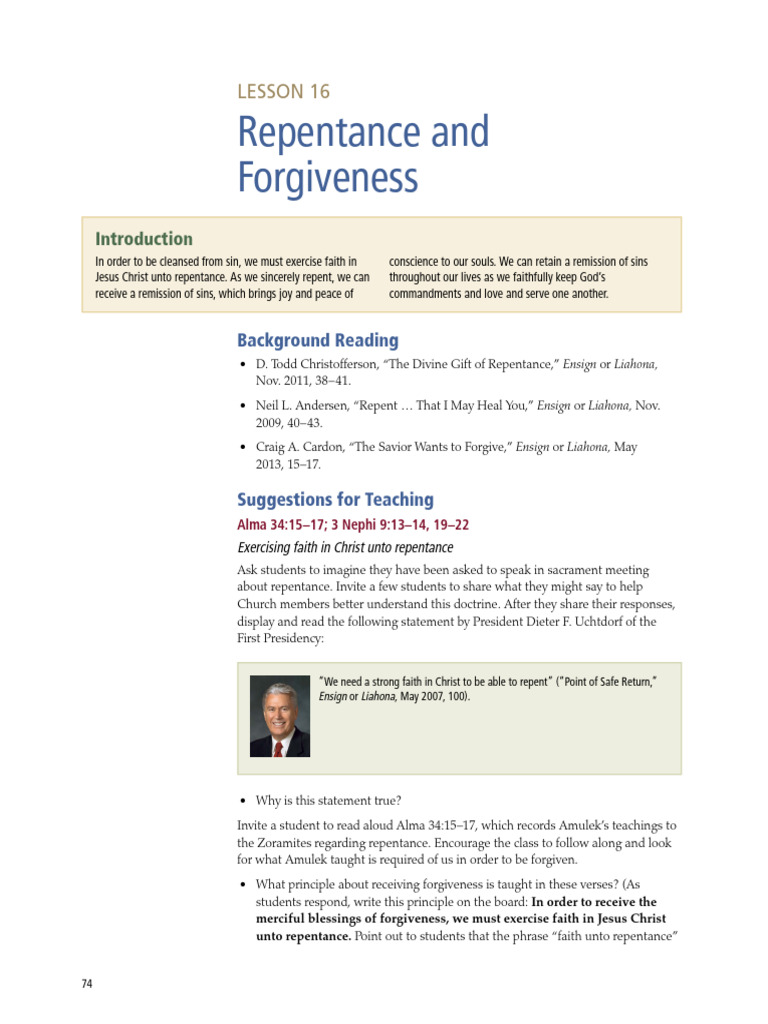Understanding Repentance and Forgiveness | PDF | Jesus | Forgiveness