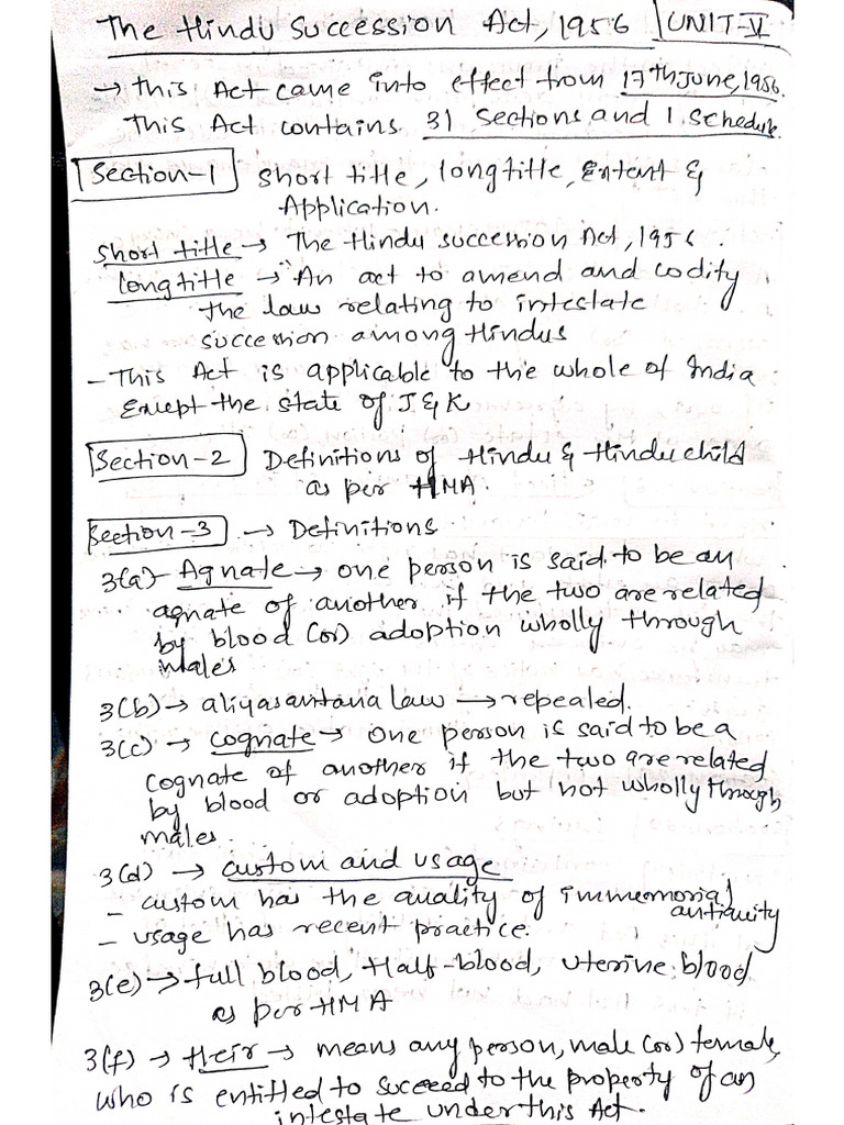 Family Law 5th Unit and Imp Questions | PDF