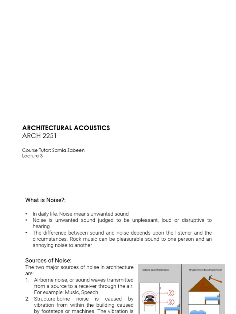 Noise Control in Architectural Design | PDF | Noise | Sound