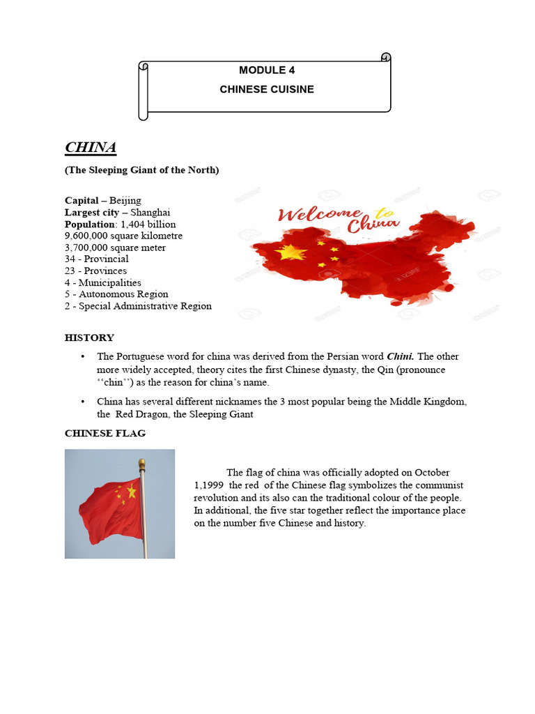 Overview of China: Culture, Cuisine, and History | PDF | Chinese ...