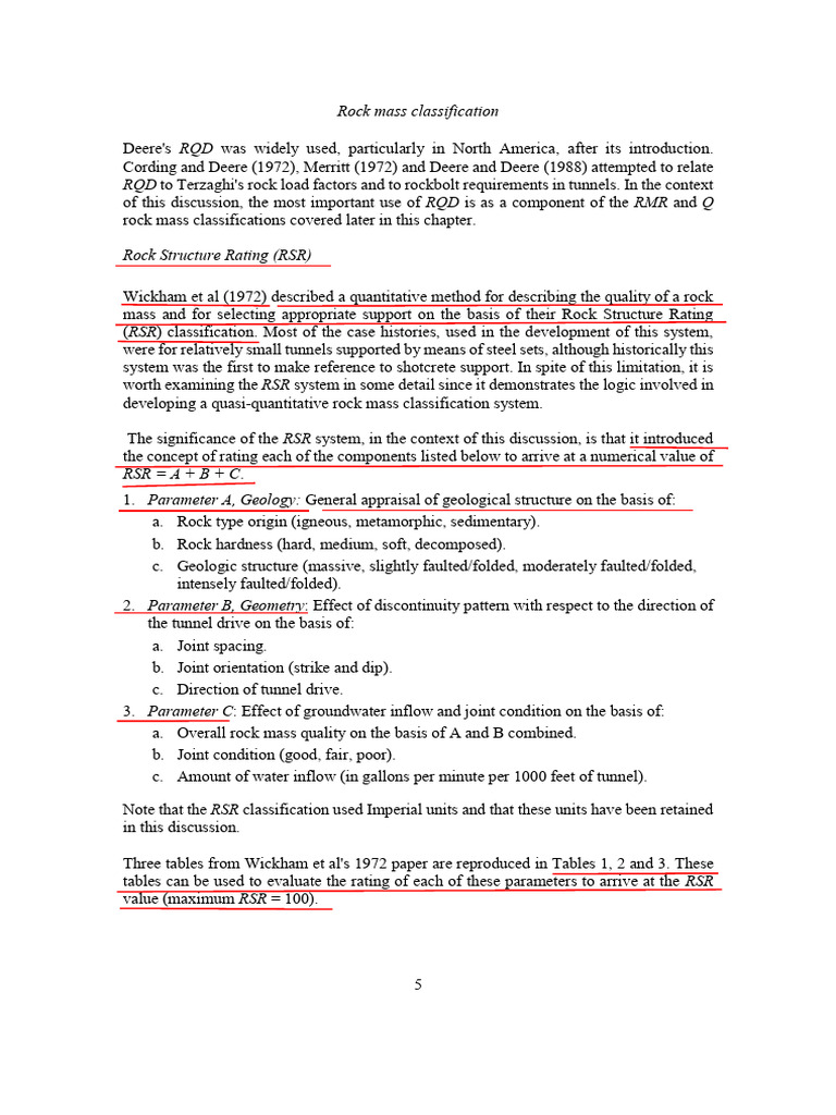 RSR Classification | PDF | Rock (Geology) | Geology