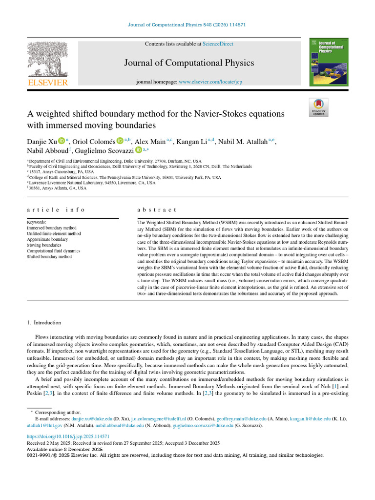 A Weighted Shifted Boundary Method For The Navier-Stokes Equations With ...