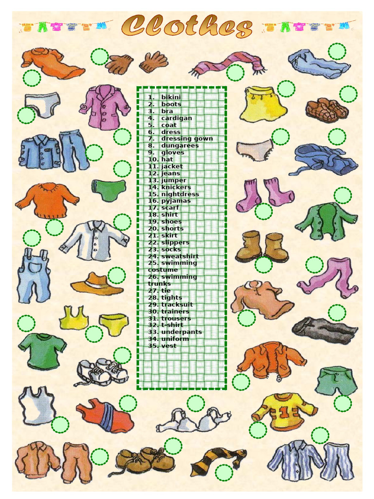 Clothing Items List for Fashion | PDF