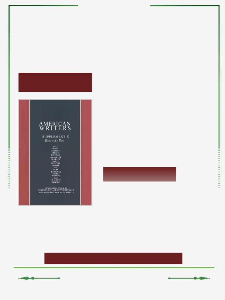 American Writers Supplement X 10th Edition Leonard Unger ebook long ...