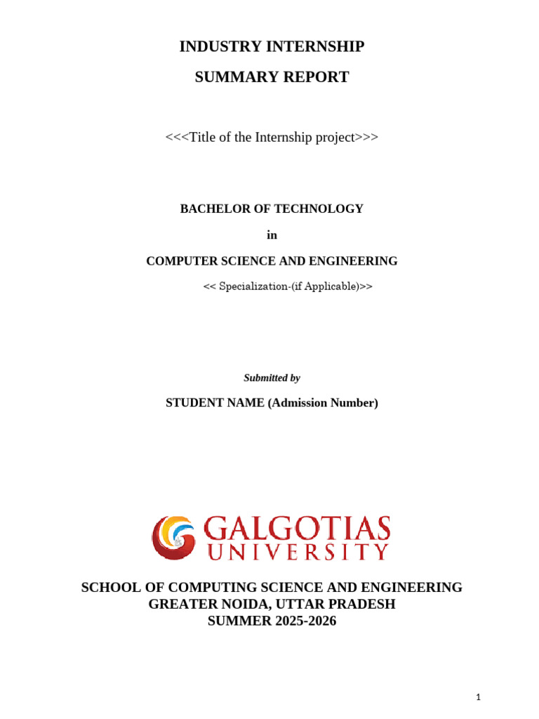 Industry Internship Summary Report | PDF | Methodology | Cognition