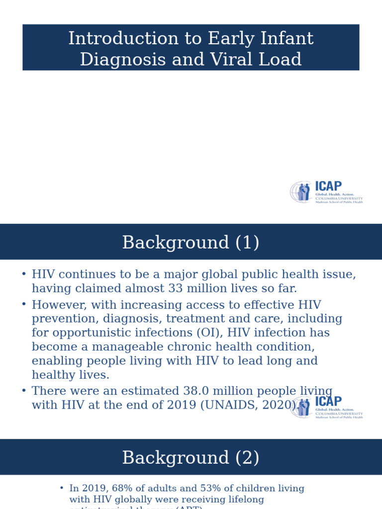 Early Infant HIV Diagnosis & Viral Load Insights | PDF | Management Of ...