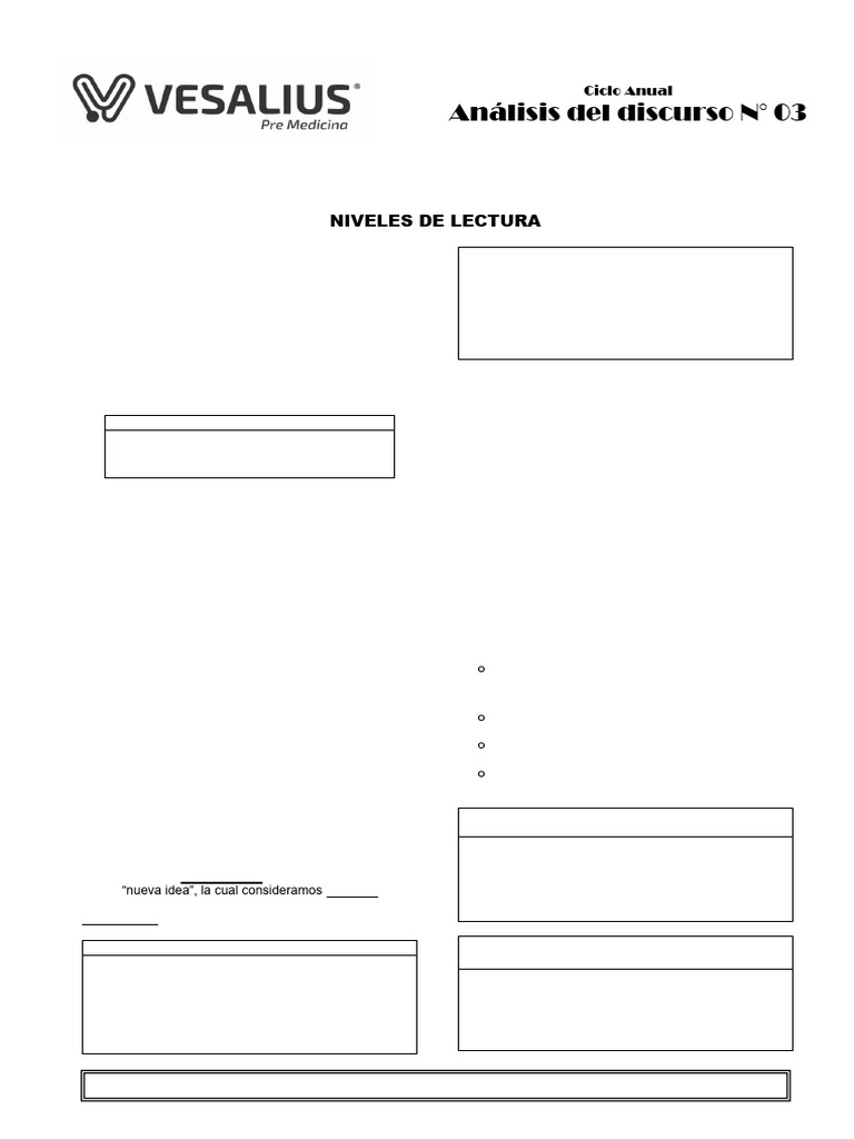 Add. (03) Niveles de Lectura | PDF | Inferencia | Razonamiento deductivo