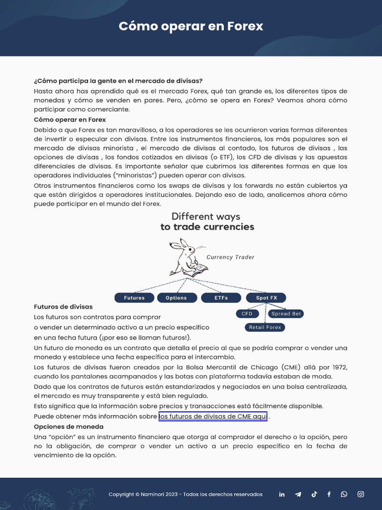 Cómo operar en el mercado Forex | PDF | Mercado de divisas | Contrato ...