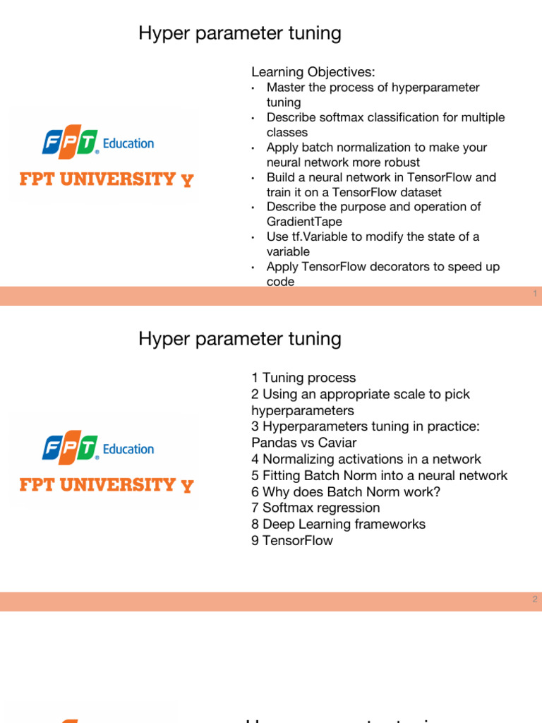 Hyperparameter Tuning in Deep Learning | PDF | Deep Learning | Machine ...