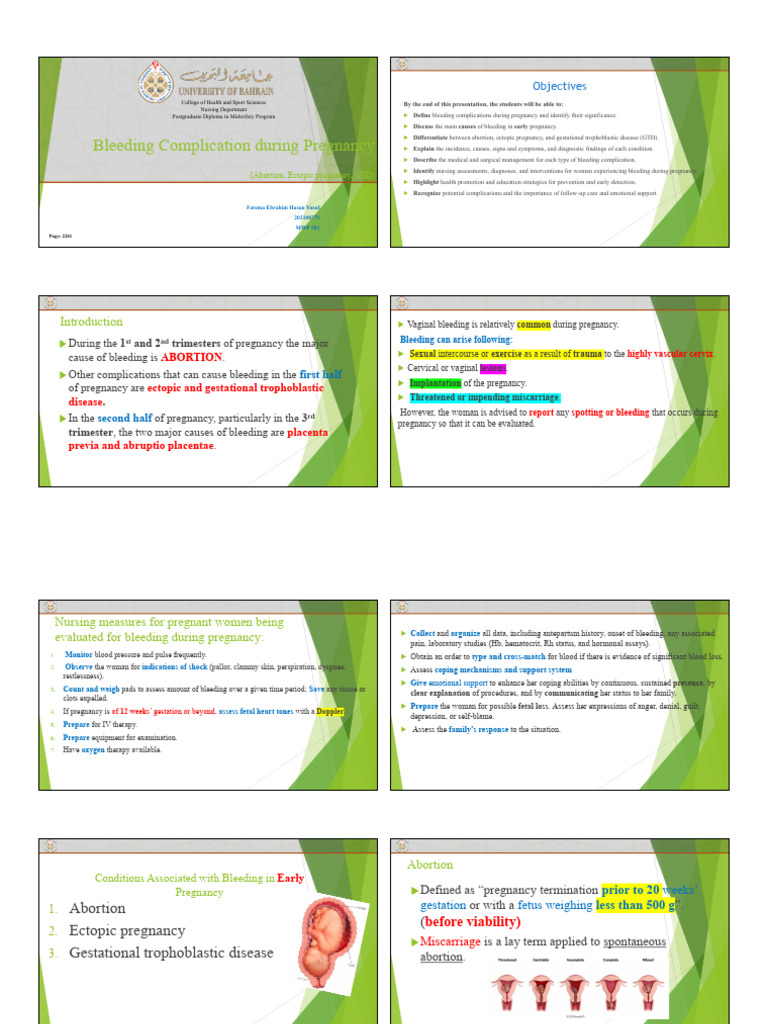 Bleeding Complications During Early Pregnancy Ectopic Abortion Gtd ...
