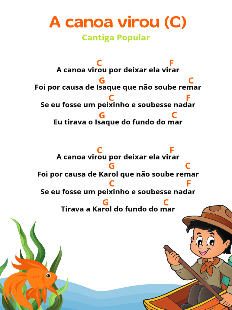 Canoa Virou: Cantiga Popular Infantil | PDF