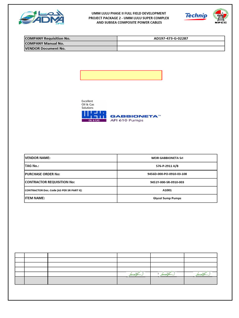 Glycol Sump Pumps Data Sheet | PDF | Pump | Mechanical Engineering