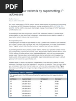 Expand Your Network by Supernetting IP Addresses