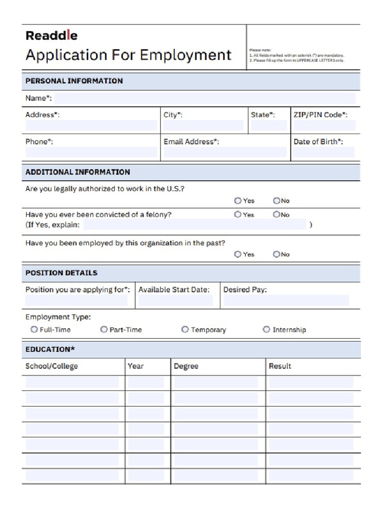 Job Application 1 | PDF