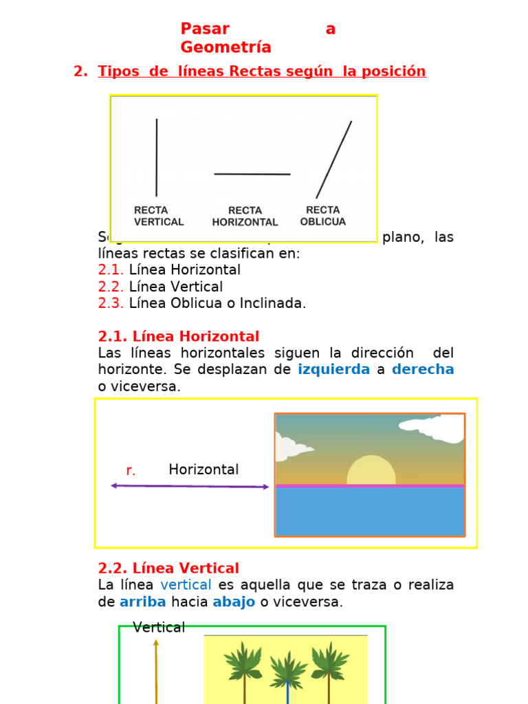 Tipos de Líneas Rectas en Geometría | PDF