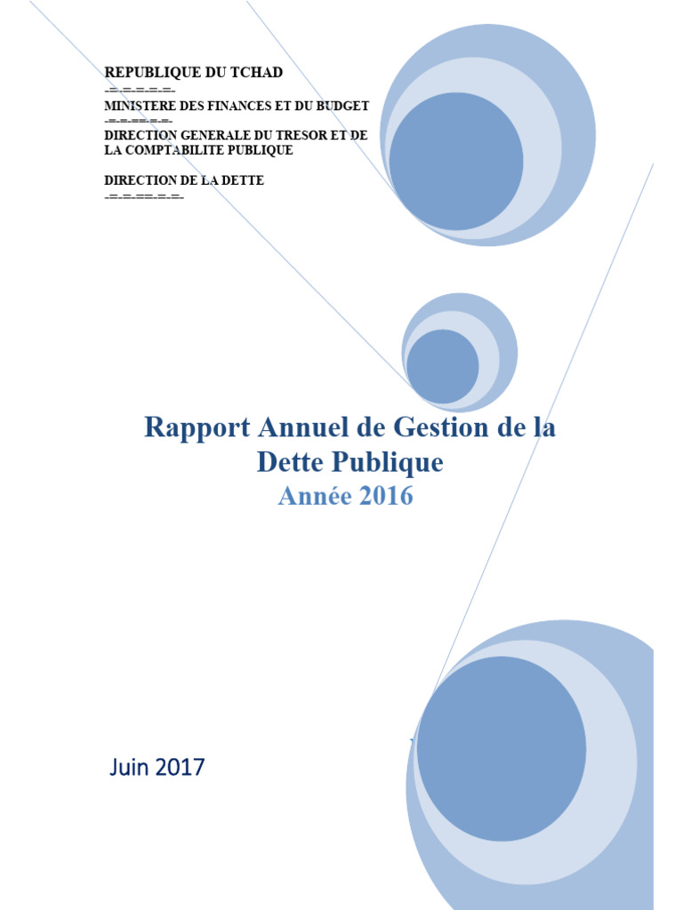 Rapport 2016 sur la Dette Publique du Tchad | PDF | Dettes | Dette publique