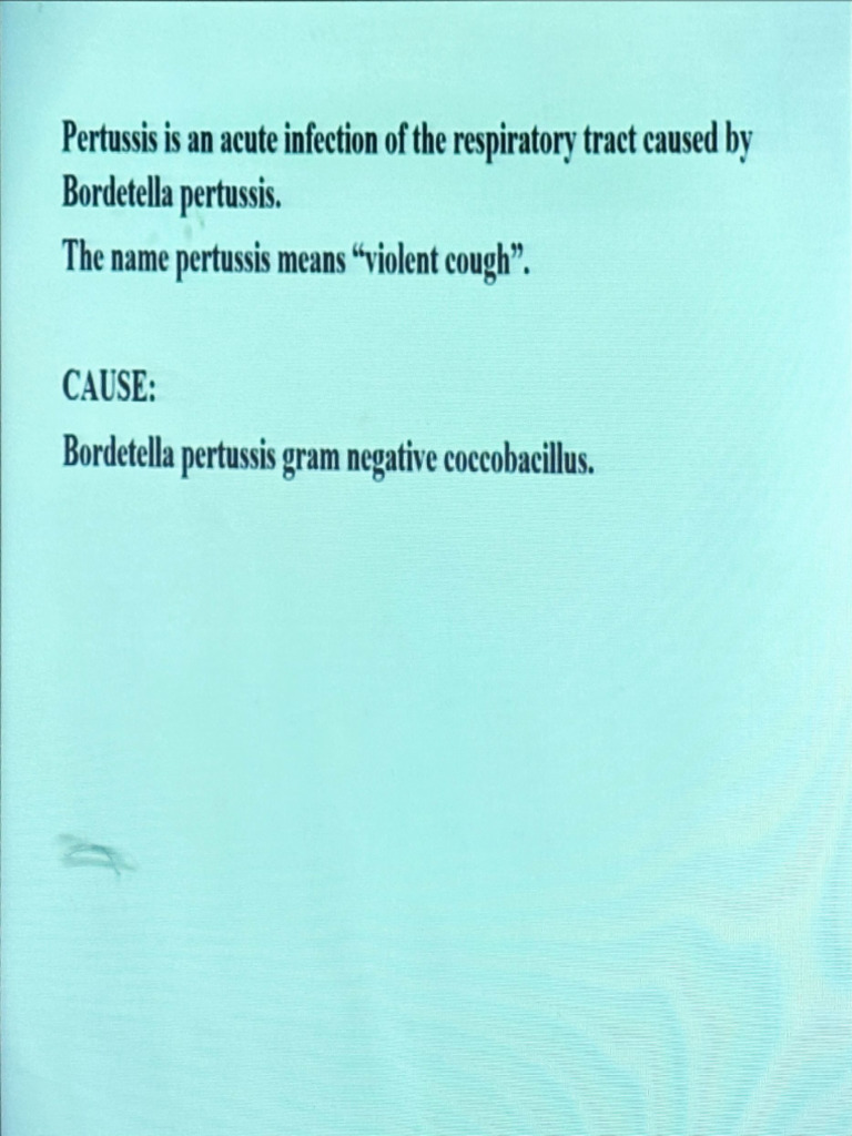 Pertussis | PDF
