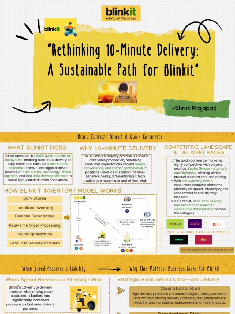 Sustainable 10-Minute Delivery for Blinkit | PDF | Incentive | Safety