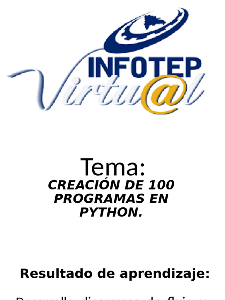 100 Programas en Python: Guía Práctica | PDF | Python (lenguaje de ...
