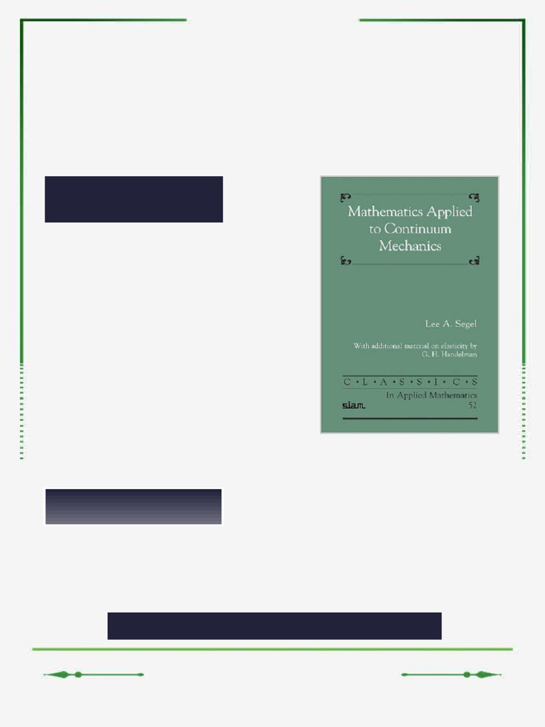 Mathematics Applied to Continuum Mechanics Classics in Applied ...