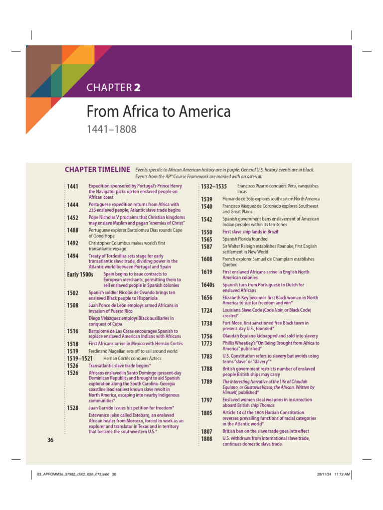 Transatlantic Slave Trade Timeline | PDF | Spanish Colonization Of The ...