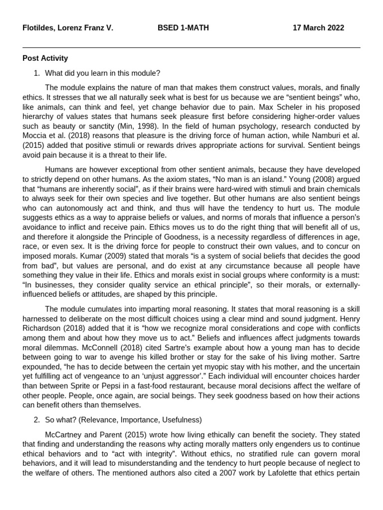 Understanding Ethics and Moral Reasoning | PDF | Morality | Value (Ethics)