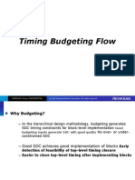 Timing Budgeting Flow