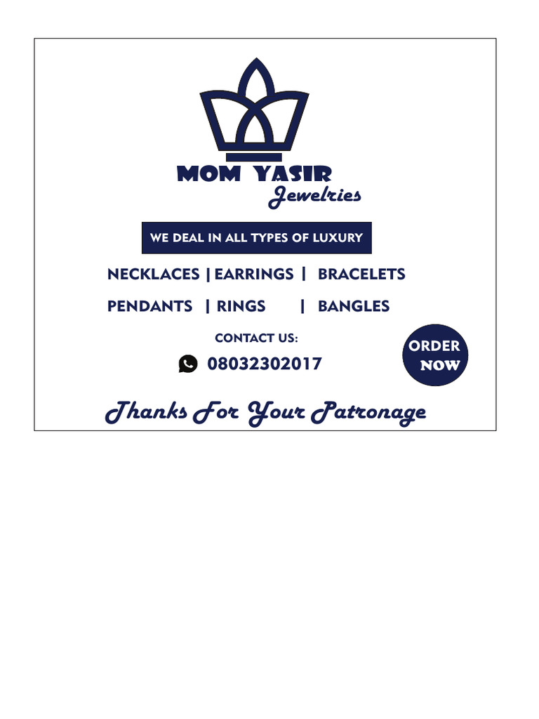 Luxury Jewelry Collection by Mom Yasir | PDF