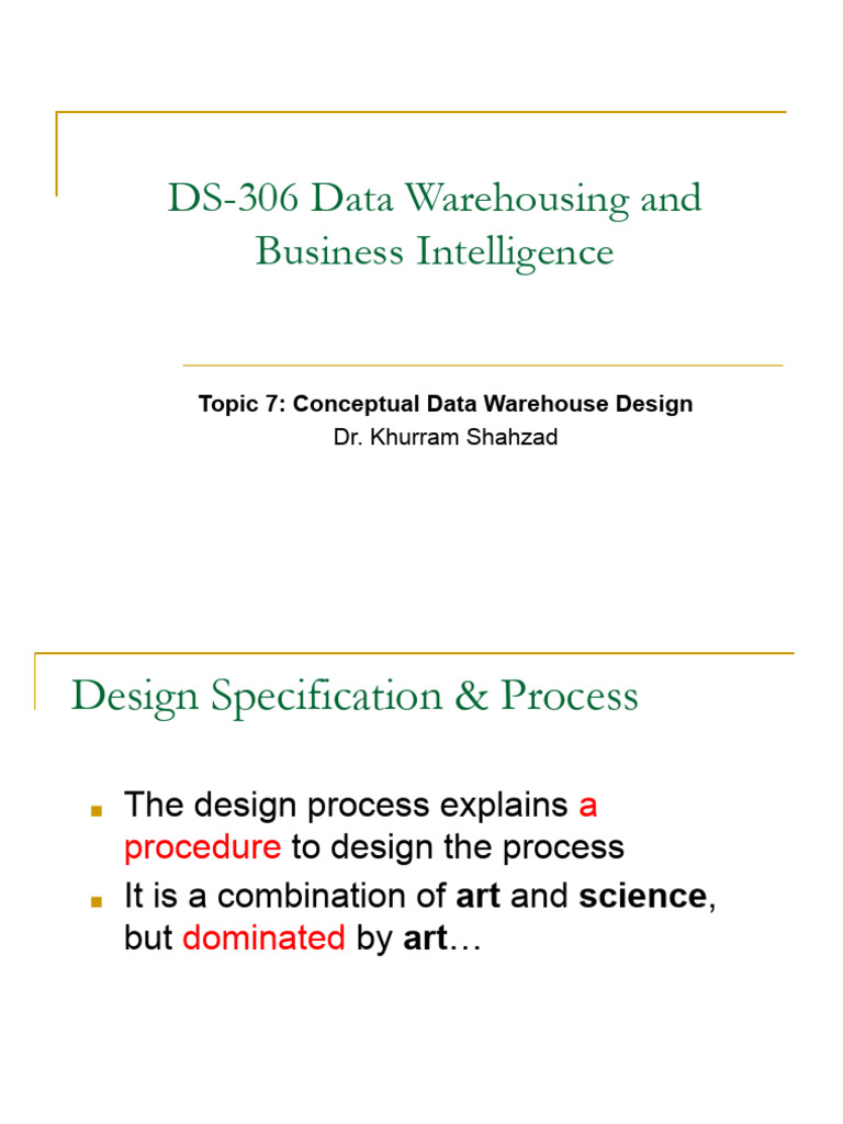 Data Warehouse Design Process Guide | PDF | Data Warehouse | Sales