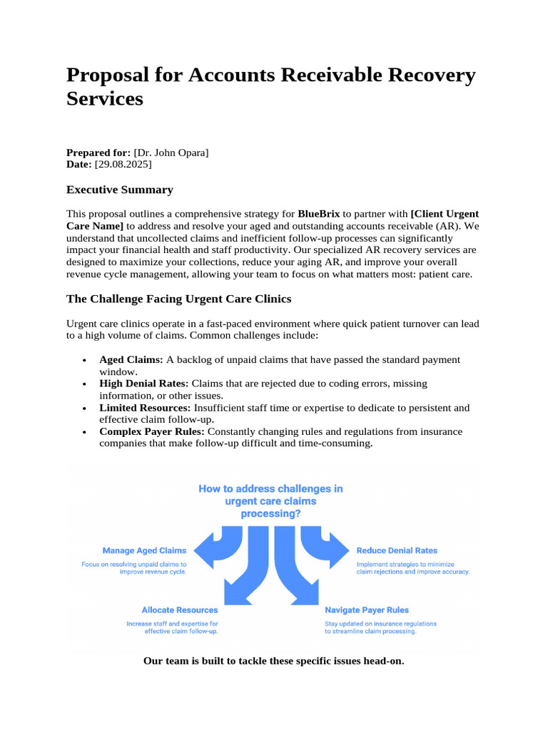 Accounts Receivable Recovery Proposal | PDF | Business