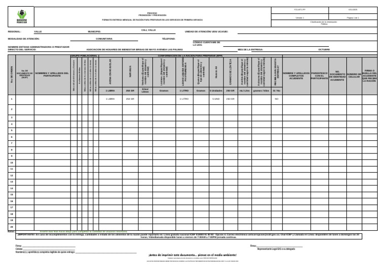 Formato Rpp Asopalmas Octubre | PDF | Alimentos