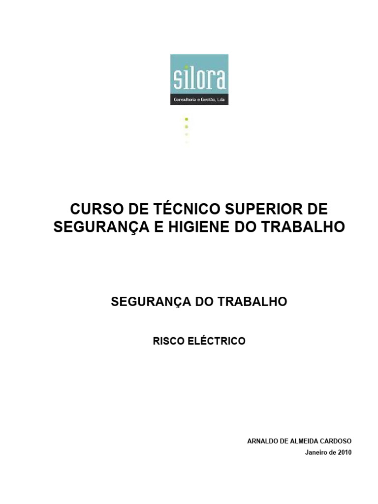 Risco Elétrico: Segurança no Trabalho | PDF | Eletricidade | Volt ...